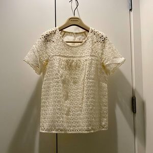 Cotton lined eyelet top J.Crew